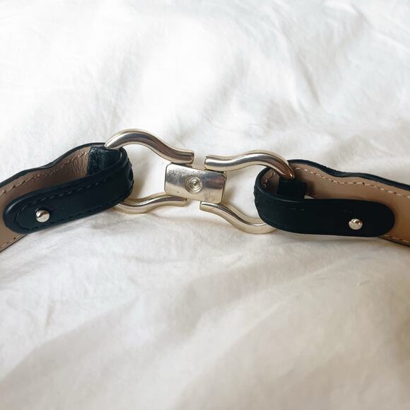 Rouje Laure Belt Black M/L Double Buckle Leather Belt - Picture 7 of 7